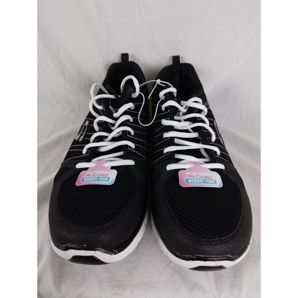 Skechers Synergy Look Book 11963S Black Running Shoes Sneakers Womens Size 9 - Picture 2 of 12